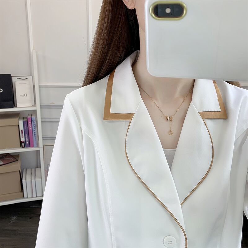 white short beauty uniform dre - Medical Lab Logo recension och pris