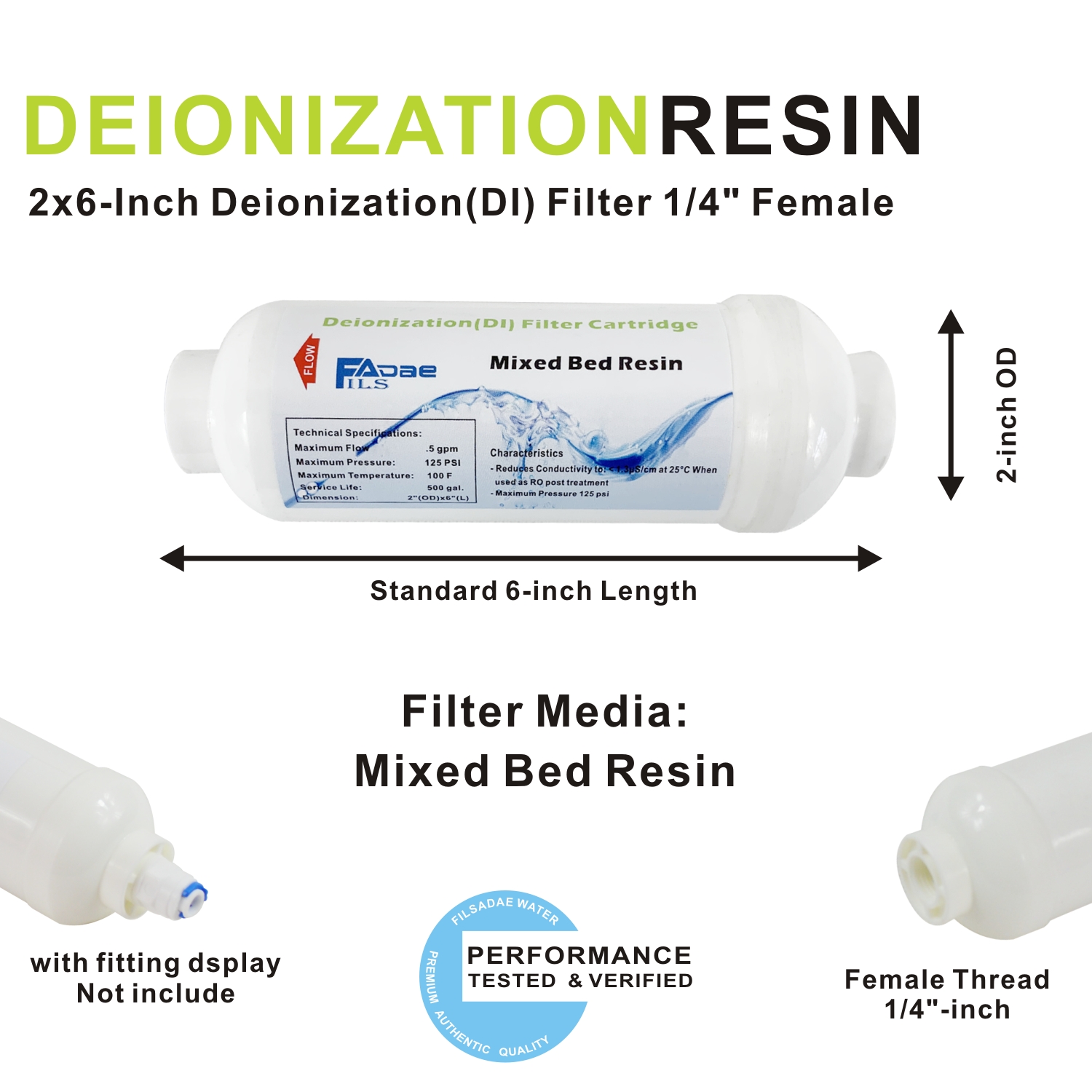 4 Pack Inline DI Mixed Bed Res - X Medical Lab recension och pris