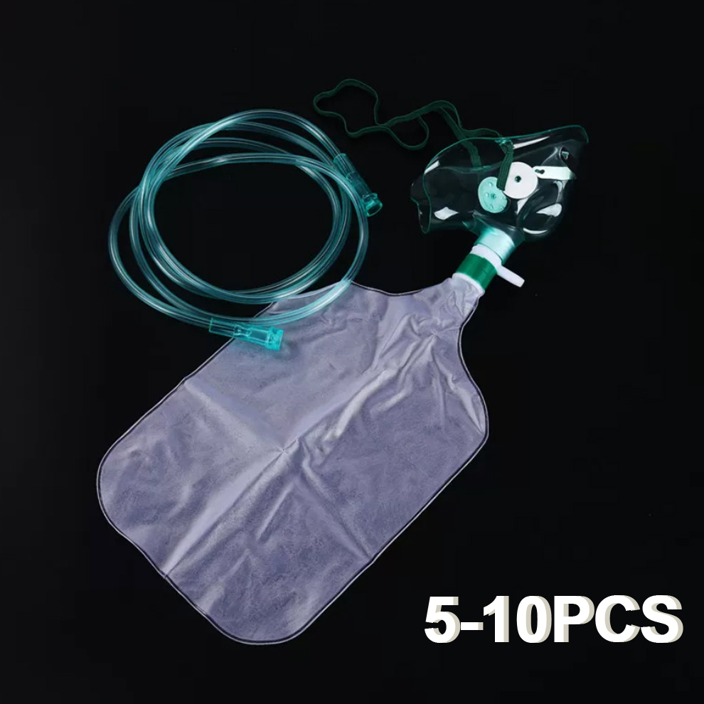 5-10Pcs Disposable Adult High  - Oxygen Mask Non-Rebreather recension och pris